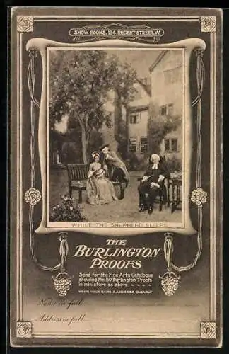 AK Reklame für The Burlington Proofs Fine Arts Catalogue