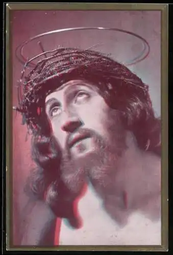 AK Plasticolor, Ecce Homo, Jesus mit Dornenkrone