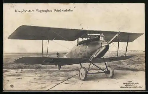 Foto-AK Sanke Nr. 1041, Kampfeinsitzer, Flugzeugbau Friedrichshafen