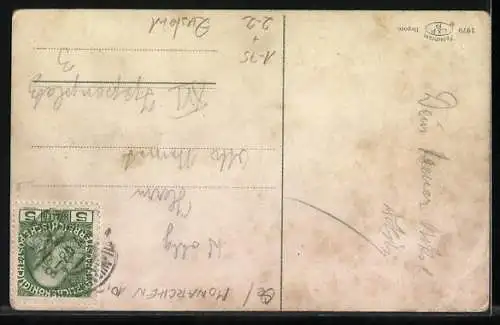 AK Kaiser Franz Josef I. von Österreich, Österreichische Briefmarken