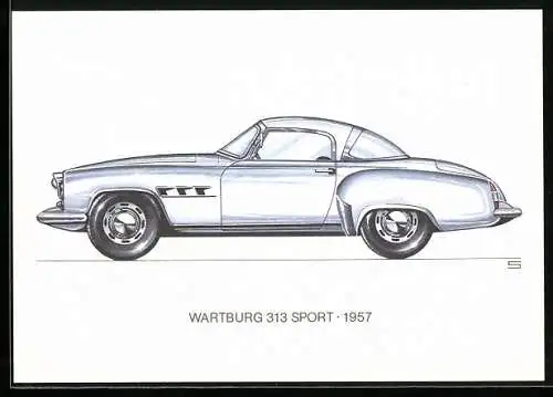 AK Auto, Wartburg 313 Sport, 1957