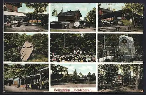 AK Dresden-Neustadt, Thümmelstein, Böhmerdenkmal, Park