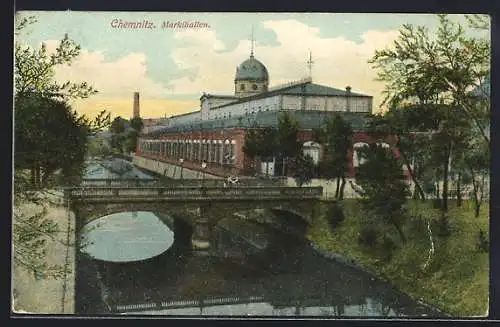 AK Chemnitz, Brückenpartie an den Markthallen