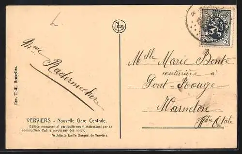 AK Verviers, Nouvelle Gare Centrale