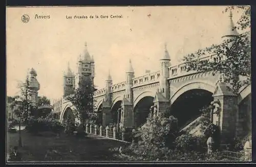 AK Anvers, Les Arcades de la Gare Central