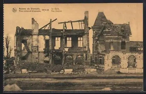 AK Dixmude, die Bahnhofsruine