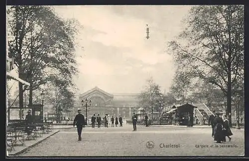 AK Charleroi, La gare et la passerelle