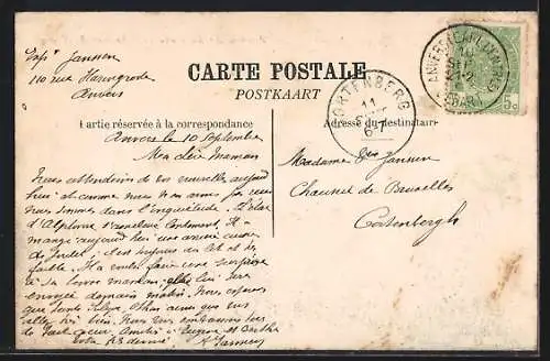 AK Anvers, La Gare vue de l`Avenue De Keyser