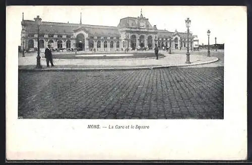 AK Mons, La Gare et le Square
