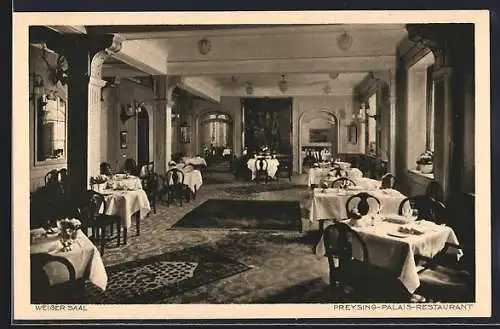 AK München, Weisser Saal im Preysing-Palais-Restaurant in der Residenzstrasse 27