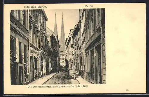 AK Berlin, Blick in die Parochialstrasse