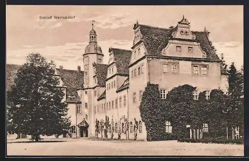AK Wermsdorf, Teilansicht vom Schloss