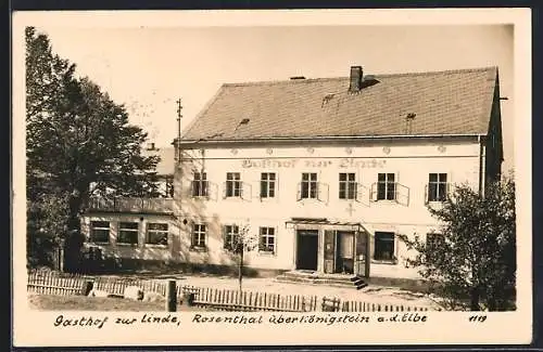 AK Königstein a. d. Elbe, Gasthof zur Linde