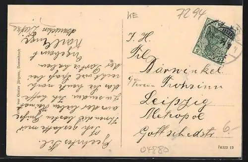 AK Dommitzsch /Elbe, Rathaus und Kirche