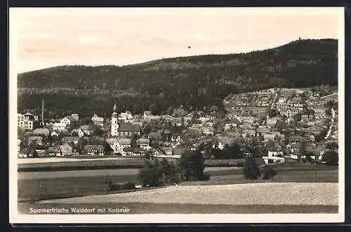 AK Walddorf / Sachsen, Totalansicht mit Kottmar