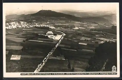 Foto-AK Walter Hahn, Dresden, Nr. 6749: Altenberg i/Erzgeb., Geisingberg mit Berghopf Raupennest