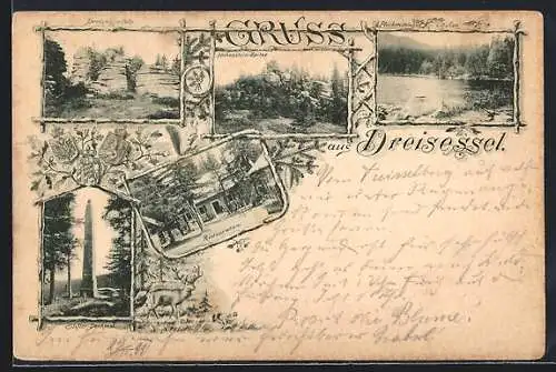 AK Neureichenau, Restauration, Stifter-Denkmal, Hohenstein-Spitze