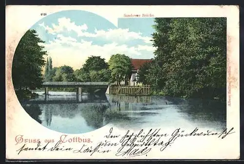 AK Cottbus, Flusspartie an der Sandower Brücke