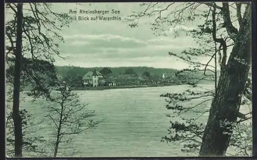 AK Warenthin, Partie am Rheinsberger See