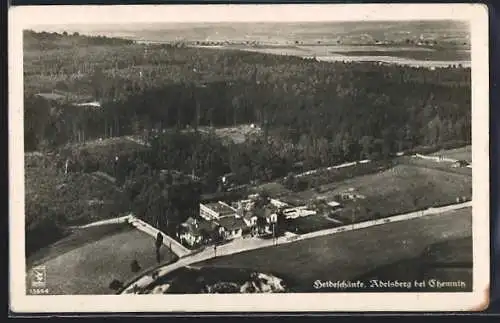 AK Adelsberg / Chemnitz, Ansicht der Heideschänke aus der Vogelperspektive