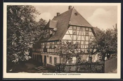 AK Lichtenwalde, Restaurant u. Fleischerei