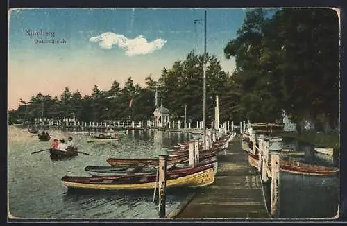 AK Nürnberg, Bootsverleih am Dutzendteich