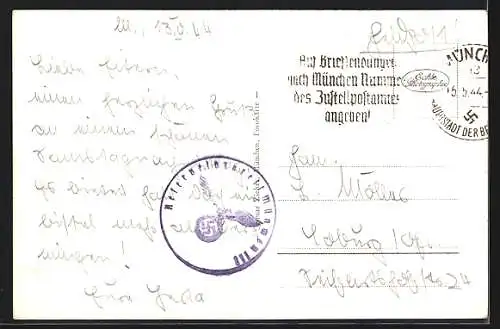 AK München-Schwabing, Seehaus Kleinhessellohersee im Englischen Garten