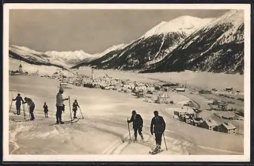 AK Samaden, Winterpartie mit Langläufern