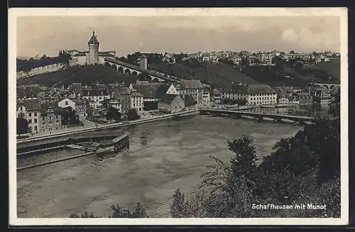 AK Schaffhausen, Ortsansicht mit Munot