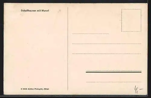 AK Schaffhausen, Ortsansicht mit Munot