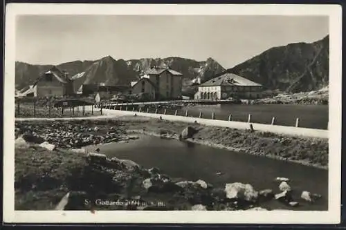 AK St. Gottardo, Blick zum Gotthardhospiz