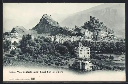 AK Sion, Vue générale avec Tourbillon et Valère