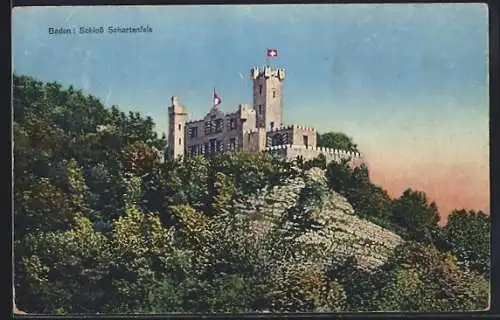 AK Baden, Ansicht vom Schloss Schartenfels
