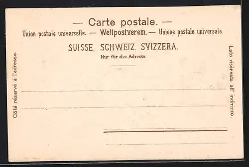 AK Flüelen, Ortsansicht, Bahnstrecke