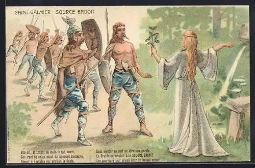 Lithographie Reklame, Saint-Galmier Source Badoit, Gallier