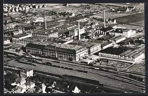 AK Singen / Hohentwiel, Maggi-Werke vom Flugzeug aus