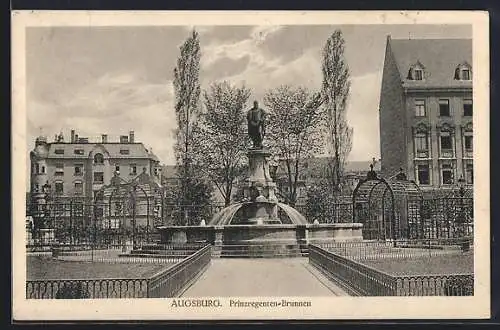 AK Augsburg, Prinzregenten-Brunnen
