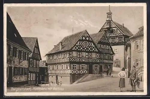 AK Burgkunstadt, Markt mit Rathaus