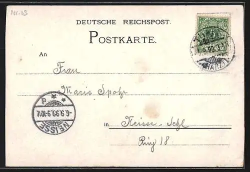 Lithographie Thale, Teilansicht, Hexentanzplatz, Hirschgrund