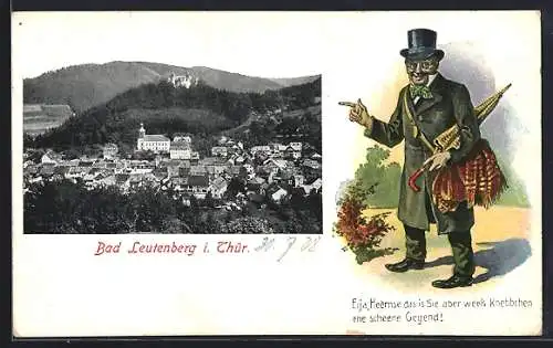 AK Bad Leutenberg, Ortsansicht aus der Vogelschau