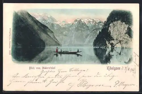 AK Königsee / Berchtesgaden, Blick vom Malerwinkel
