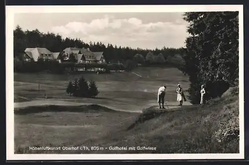 AK Oberhof / Thüringen, Golfhotel mit Golfplatz