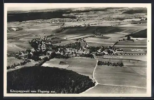 AK Königseggwald, Ortsansicht vom Flugzeug aus