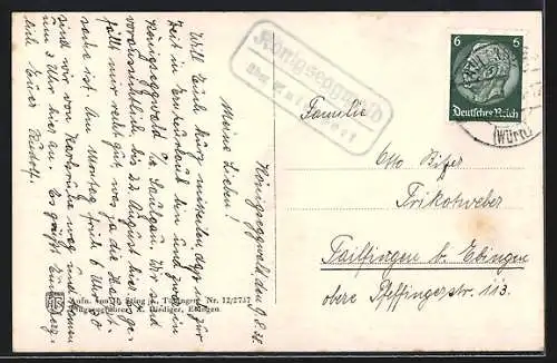 AK Königseggwald, Ortsansicht vom Flugzeug aus