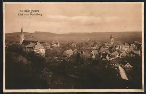 AK Schillingsfürst, Blick vom Schlossberg
