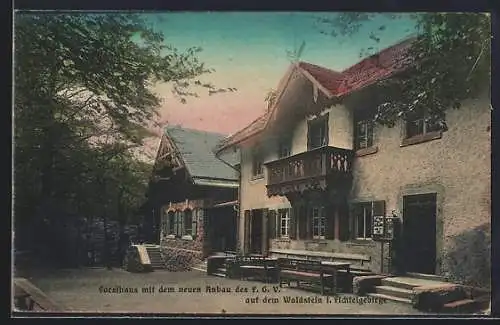 AK Zell / Fichtelgebirge, Forsthaus mit neuem Anbau des D. G. V.