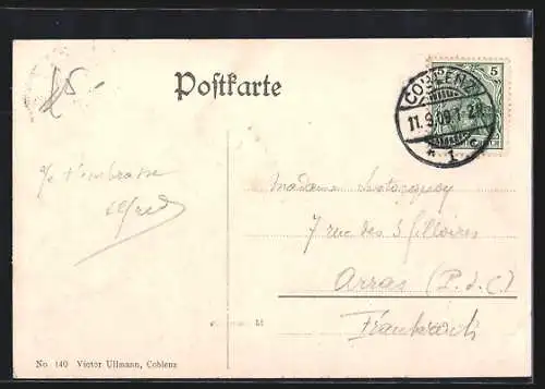 AK Koblenz, Moselpartie mit Booten