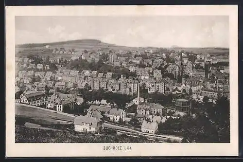 AK Buchholz i. Sa., Gesamtansicht der Stadt