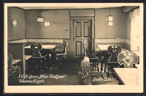 AK Nassau /Erzgeb., Gasthaus Altes Forsthaus, Bauernstube
