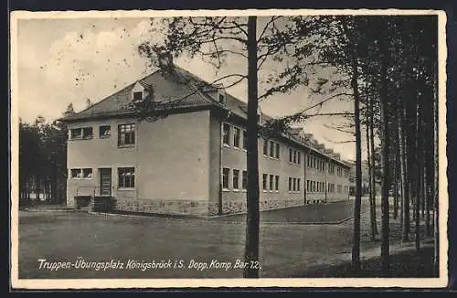 AK Königsbrück i. S., Truppen-Übungsplatz, Dopp. Komp. Bar. 12